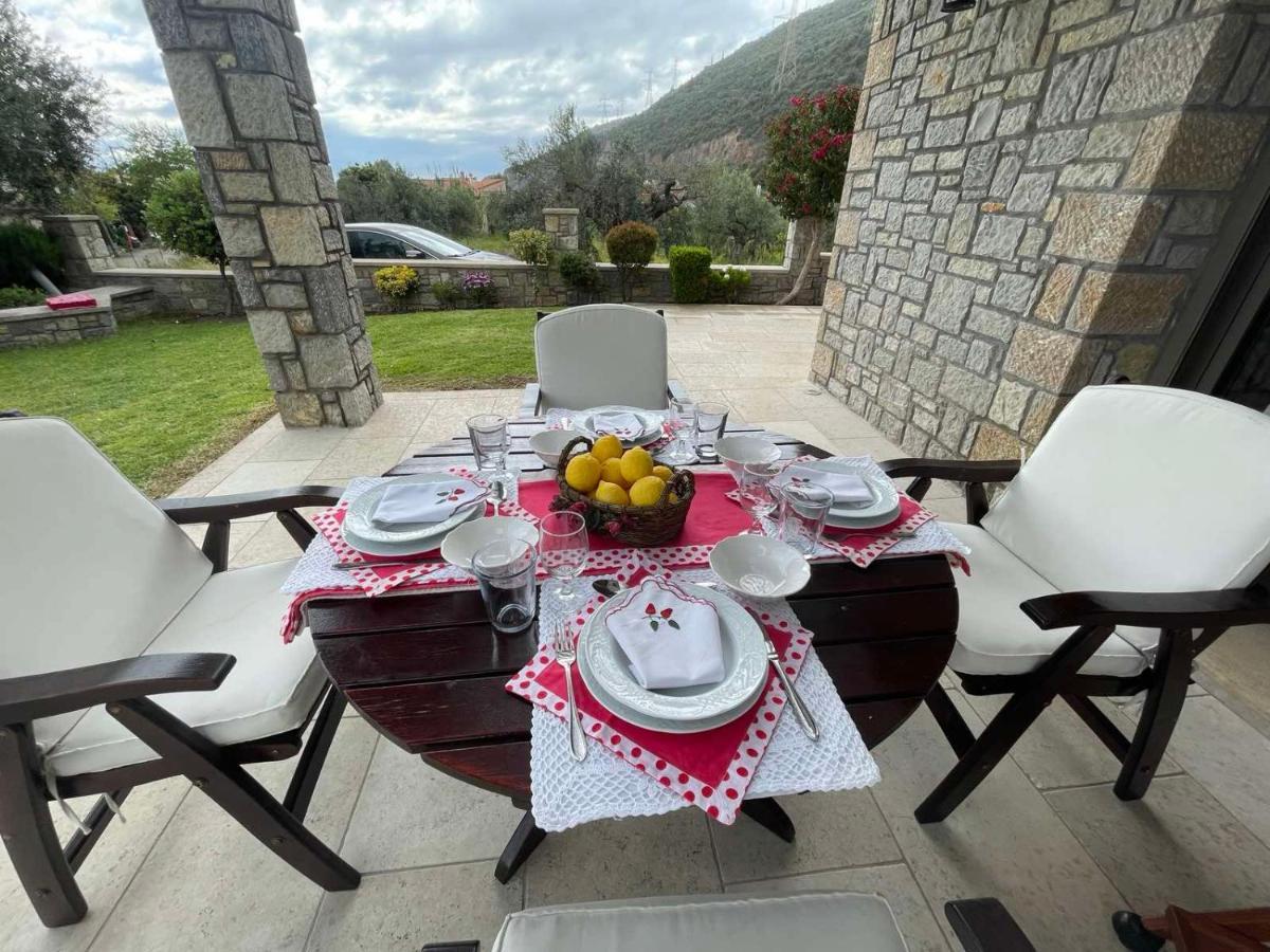 Вилла Seaside Retreat House Paralia Sergoulas Экстерьер фото